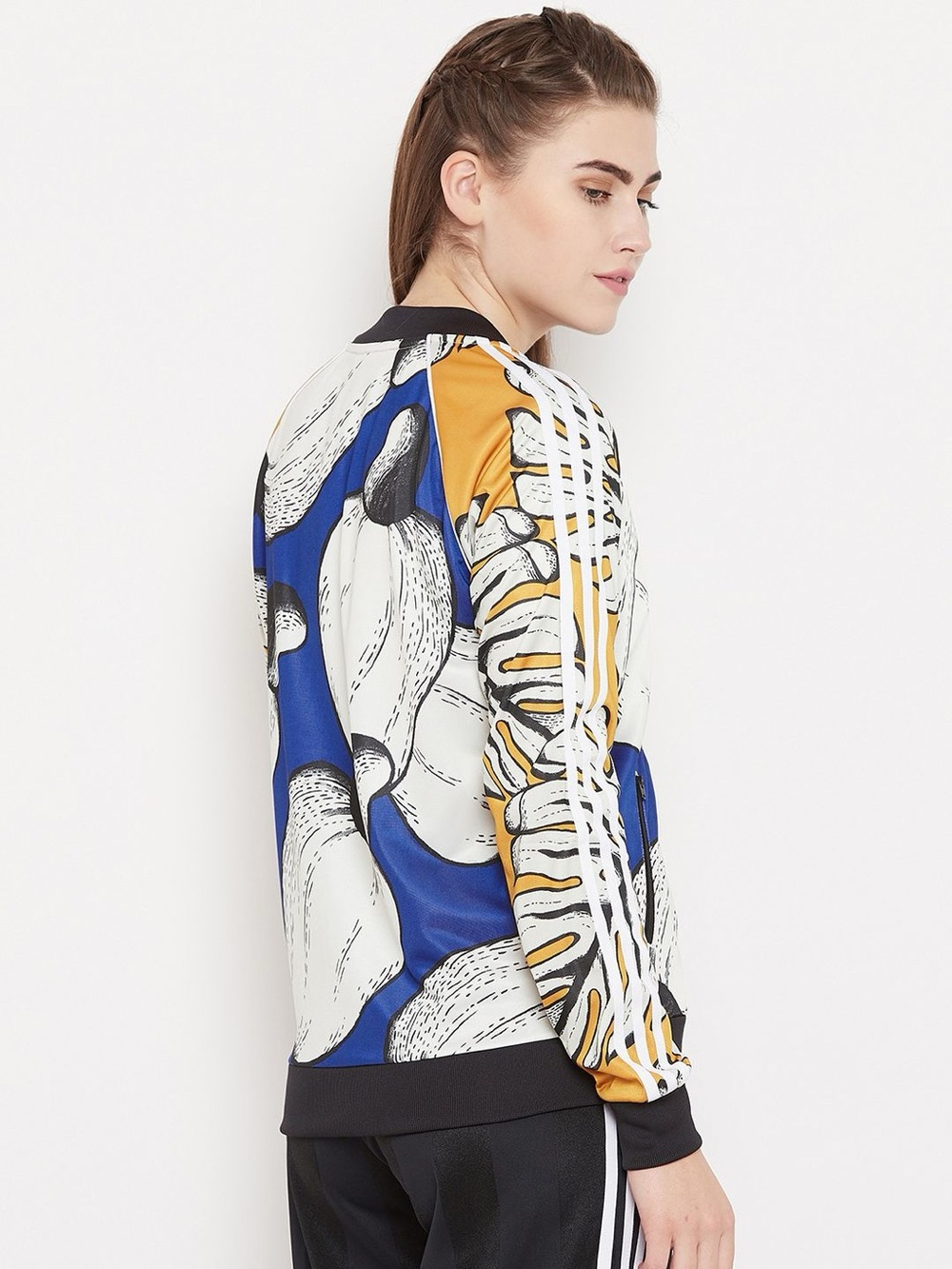 adidas x Rio Bomber Jacket - Blue/White/Tan - Picture 2 of 11